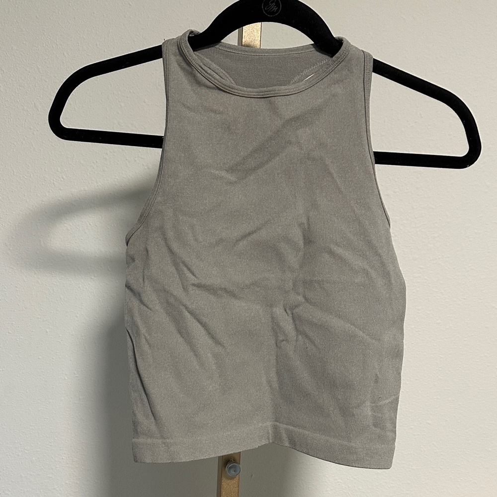 Free People Gray Muscle Tee